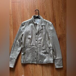 FRAME leather metallic jacket